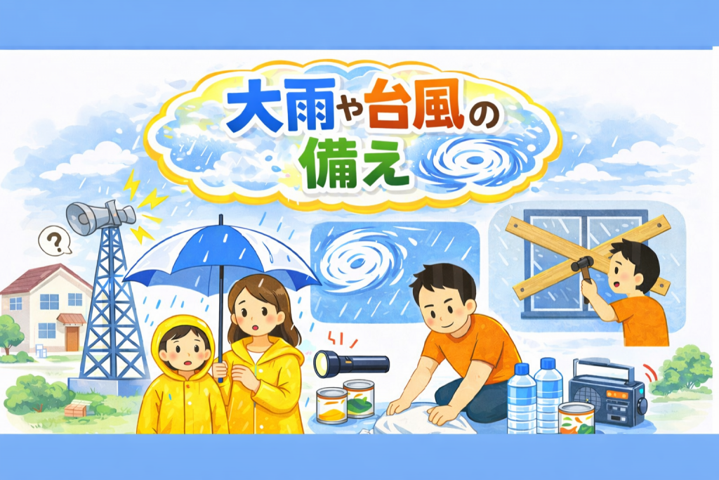 【お知らせ】大雨や台風に「備えるための防災情報まとめ」
