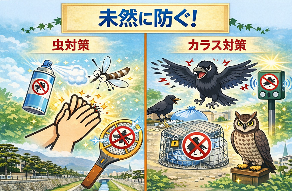 質問３項目「未然に防ぐ！虫対策とカラス対策」‐第10回目一般質問