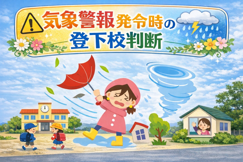 【お知らせ】気象警報発令時の登下校判断について