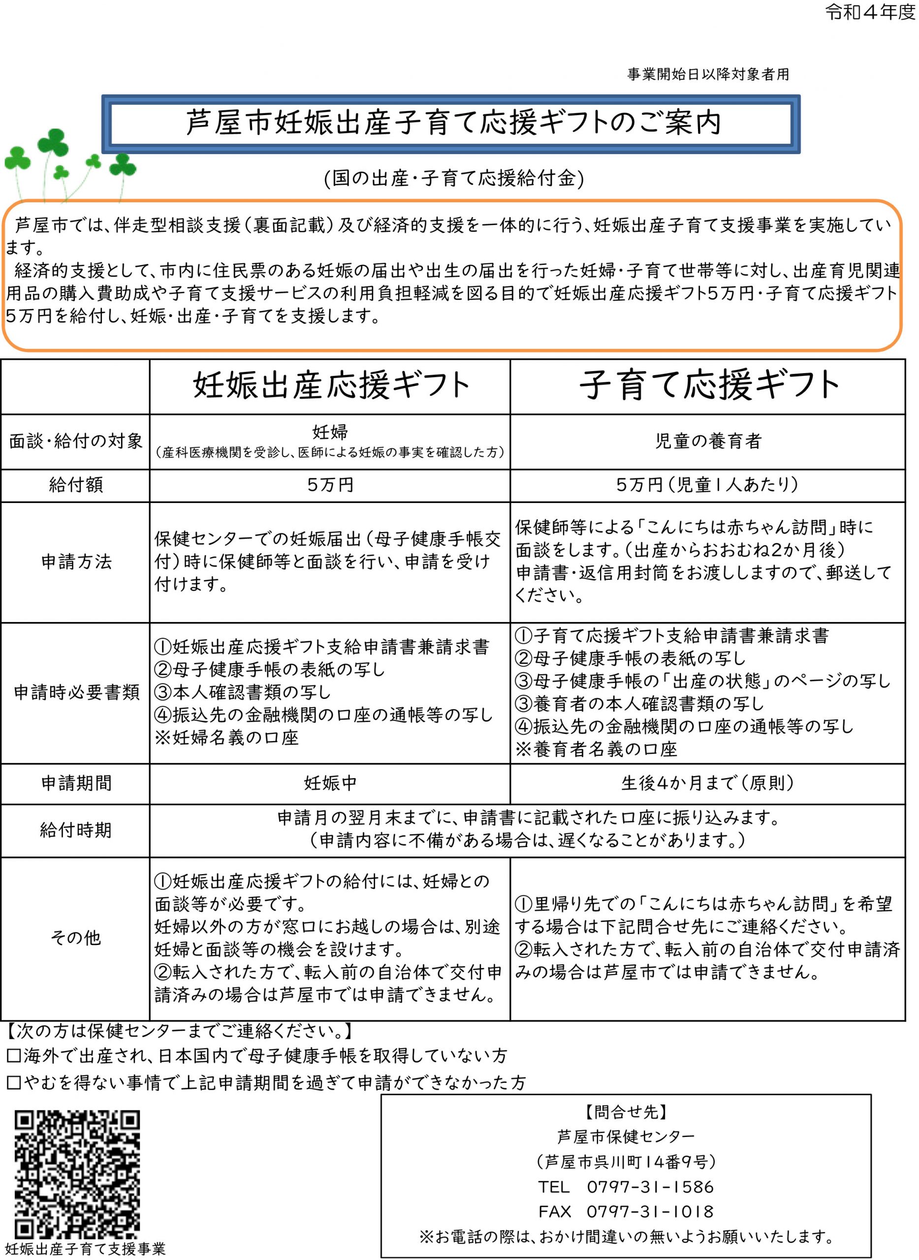 妊娠中・産後ママをお助け！子育て応援ギフト - 芦屋市 - たかおか知子 